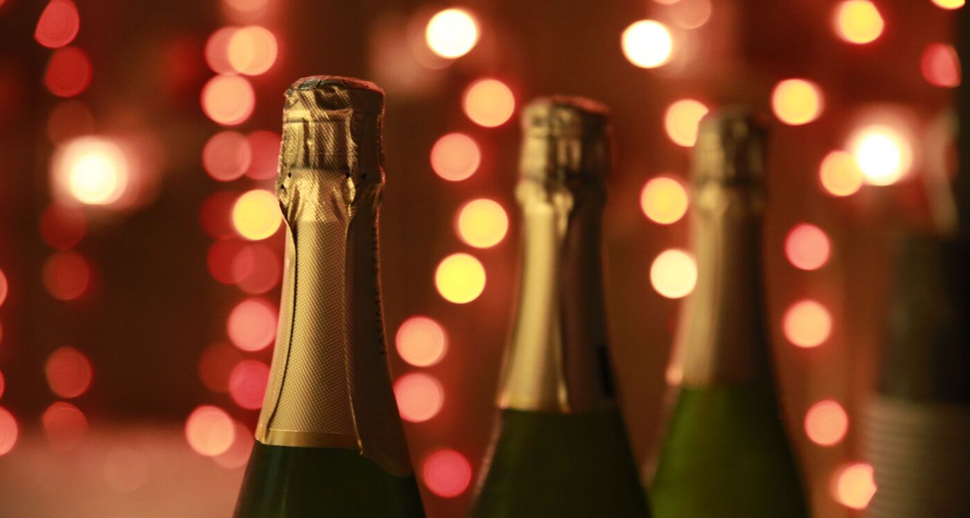 Premium champagne, klaar om te schenken